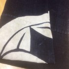 Vintage Japan Boro Old Japanese Cloth Family Crest Indigo Dyed Cotton