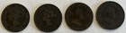 4 Canadian Large One Cent Coins Canada Victoria Pennies  1859 1882 1902 1905 