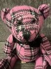 Dan Dee Collector s Choice Mauve Plaid Teddy Bear Plush 7  Stuffed Animal Loop