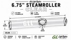 Classic 6 75    Steamroller With Feet Thick Glass  Bundle Gift Set  Clear