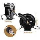 High Pressure Washer Hose Reel For Water air oil  3 8  X 50 Ft Steel Dual Arm