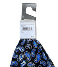 2pk Men s Silk Handkerchief Pocket Square Black W blue Paisley   Floral Navy Blu