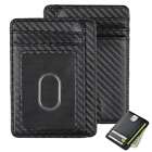 Men Rfid Blocking Leather Slim Wallet Money Credit Card Slots Coin Holder Pouch
