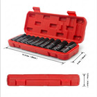 10pcs 1 2  Deep Impact Socket Set Drive 6 Point Metric Garage Tool 10 - 24mm Usa