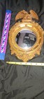 Syroco Gold Eagle Convex Accent Mirror Wall Mounted Vintage Brass Frame