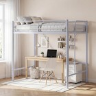 Loft Bed Twin Loft Bunk Bed Frame With Ladder   11 7  Guardrail For Kids Adults