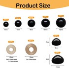 270pcs Safety Eyes And Noses  Black Plastic Eyes And Teddy Bear Nose With