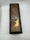 Antique Japanese Lacquered Box With Bird Scene 12x4x3   