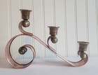 Taxco Vintage Copper   Brass Candelabra Made In Mexico Brutalist