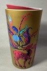 Starbucks 2024 Holiday Gold Pink Deer 12oz Tall Ceramic Tumbler Cup Mug Lid