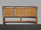 Vintage Mid Century Bamboo Cane Rattan Blonde King Headboard   Style Mcguire