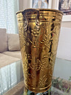 Vintage Hosley French Brass Bucket 12  Tall With Handles