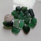 Sea Glass  Teal  Dk Green  18 Med-lg Frosted  Jq Genuine Surf Tumbled  Nyc Beach
