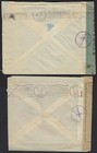 Palestine 1942 Two Windsor Hotel Haifa Covers To Damascus Double Censor Labels