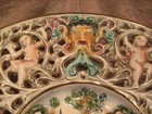 Stunning Capodimonte 16 Inch Wall Hanging Plate R s marino  3151 - Cherubs