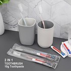 Hqslsund 200 Pcs Disposable Toothbrushes With Toothpaste Individually Wrapped   