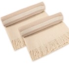 Lancaster Monaco 8-turkish Beach Towels Factory Seconds Biege Xl-31 5x63 Inches 