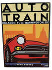 Amtrak Auto Train Convertible Enameled Collector Lapel Pin Orlando To Dc Route
