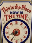 Vintage Pabst Blue Ribbon Beer Sign Wall Clock  Clock Works Plug In