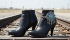 Women 2pcs Silver Metal Boot Chain Shoe Anklet Turquoise Flower Charm Bohemian