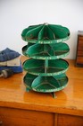 Vintage Industrial Bench Top 4 Tier Rotating Parts Tool Bin Rotabin Style Green