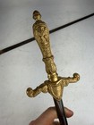 Antique Civil War Era Us Militia Officer Small Sword Eagle Pommel Tri-edge Blade
