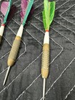Unicorn And Other Brass Wood Plastic Darts Vintage Lot Of 9 Feather