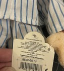 Vintage Curious George Plush Stuffed Animal Pajamas Blue Striped W Tag Applause 