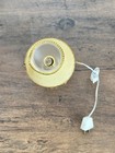 Vintage Miniature Dollhouse Furniture Electric Table Lamp Gold Brass Plug Fringe