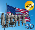 Wwii German Police Diorama With Dogs 3d Resin Printed Usa Made 1 32 Or 1 35