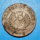 1843 Province Of Nova Scotia Canada Half Penny Token Victoria Bk439