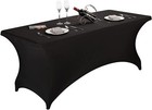 Spandex Table Cover Fitted Wedding Banquet Stretch Party 6ft Black Indoor Decor