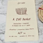 Let   s Make A Doll Basket Kit By Acp  Vintage W  Catalog Instruction Complete