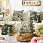  Hello Spring White Daisy Throw Pillow Covers  18 X 18 18  X 18   pack Of 4 