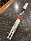 2013 Travis Barker Signed Drumsticks Pair Lucky  13  50 Famous Rare 