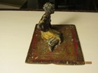 Antique Bergmann Vienna Austrian Cold Painted Bronze Arabic Woman Flying Carpet