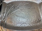 Vintage Arthur Court Hammered Aluminum Tray Cattails   Grasshopper 1999 18x14   