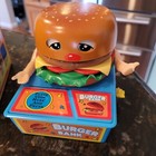 Vintage 1977 Burger Wind Up Piggy Bank Everlast Toys Box Working 