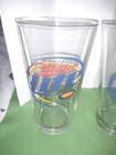 4 Vintage Miller Lite Beer Pint Glasses 16oz True Pilsner Beer Glass Bar Promo