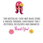 Vintage Style Valentine Card  Pink Bubbling Soda Shoppe Kids Peppermint Candy