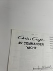 1976 Chris Craft -spec Sheet-deck Plan - 45    Commander Yacht