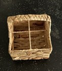 Vtg-basket Caddy  Farmhouse  Woven Wicker Caddy Decor