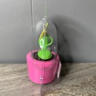 New  Solar Powered Dancing Butterfly In A Pink Flower Pot Bobble Head Toy 
