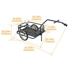 Bike Cargo Trailer W  Universal Bicycle Coupler Foldable Bicycle Cart Wagon