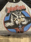 Judas Priest 1984 Defenders Tour Tshirt   Baseball Style Sleeve  Size L 