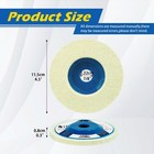 Sali 10 Pcs 4-1 2 Inch Wool Felt Polishing Wheel Disc 4 5 Inch  Blue