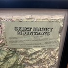 1983 Smokey Mountains Tennessee Raised Relief Map - Hubbard Scientific - Framed