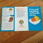 Vintage Care And Handling Of Florida Citrus Pamphlet Florida Department 1978