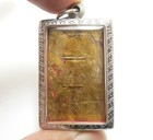 Phra Somdej Blue Stone Takrut Blessed 1967 Wat Rakang Thai Buddha Amulet Pendant