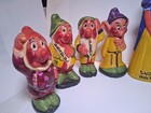 Rare 1938 Snow White And 7 Dewarfs Lincoln Logs Figures  repaint 